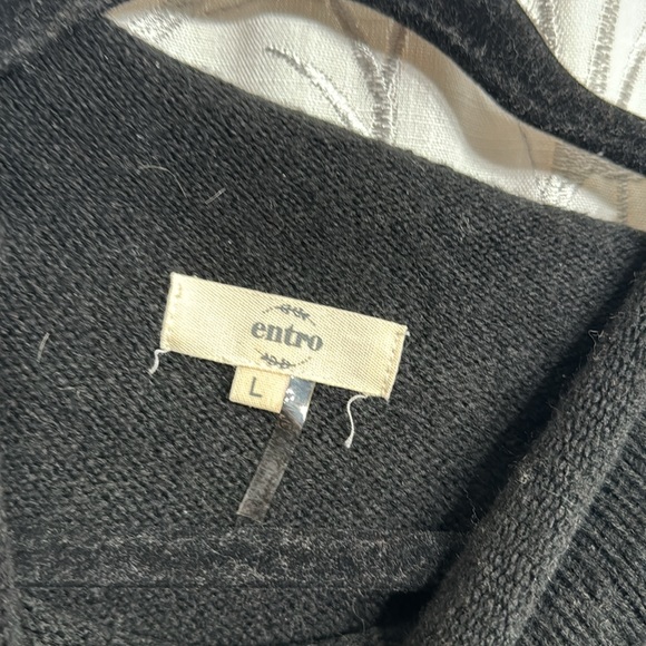 Brown Black White Color Block Mock Neck Sweater Size Large - Picture 2 of 3